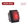 KCD4 Waterproof Sealed Rocker Switch 6Pins Heavy Duty DPDT Momentary 16A 250VAC 12V 220V with Lamp Rocker Switch Power Button