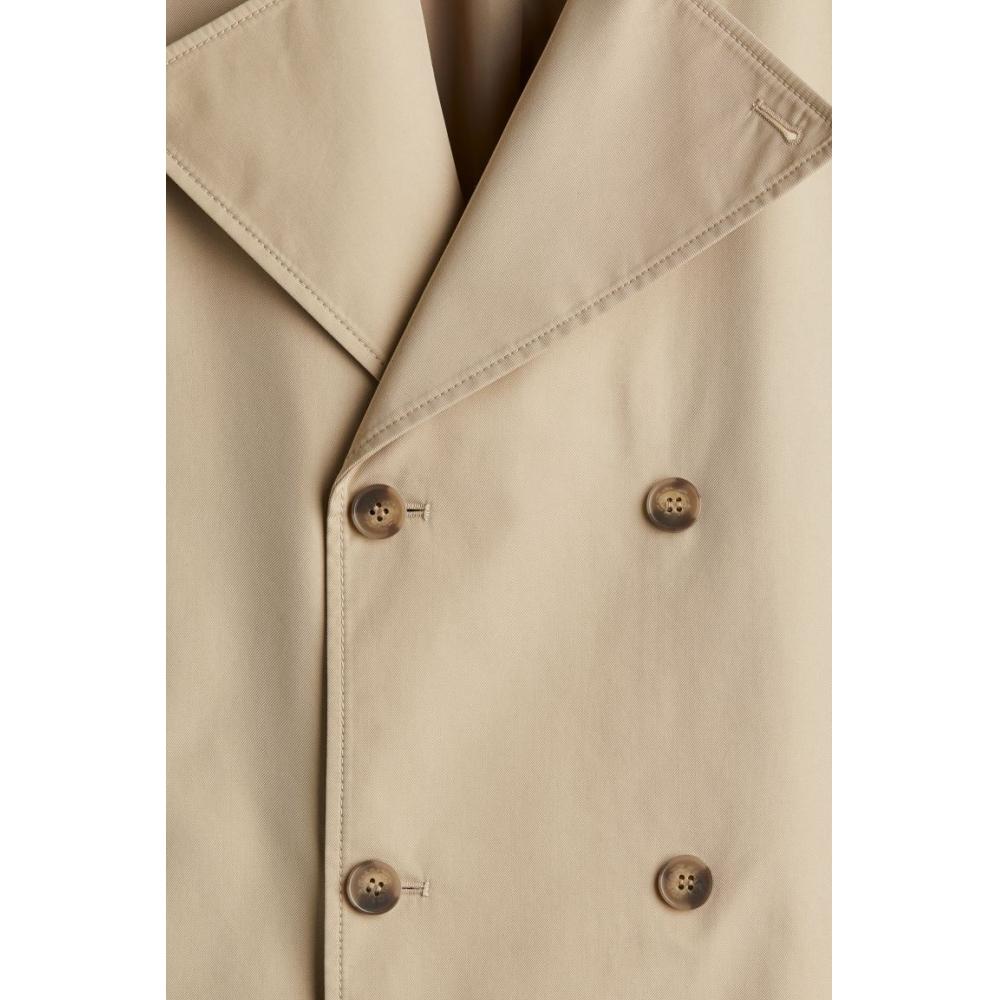 H M Regular Fit trencH Coat Beige