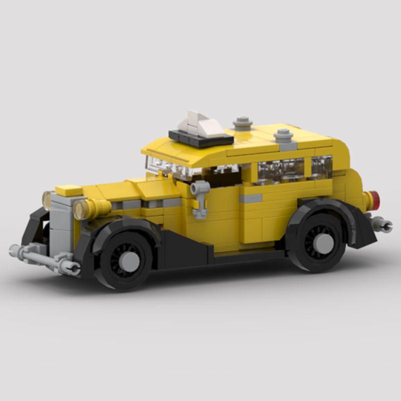 144-piece small building block set, vintage collectible vehicle driving model, city car toy gift.