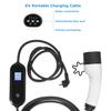 110V/220V Car Portable EV Charger LCD Fourth Gear Charging Cable 16A FCC UL EU Plug for Electric Vehicle