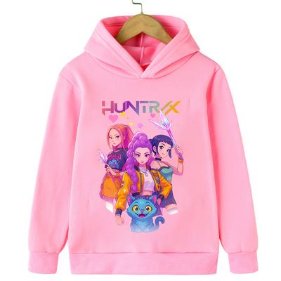 Kpop Cadı Avı çocuk giyimi, erkek ve kız çocukları için ilkbahar ve sonbahar sıcak tutan kapüşonlular ve polar sweatshirtler