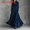 Maxi Abito Vintage Francese con Bordi in Pizzo e Dettagli a Bottone per Eleganti Occasioni da Festa