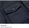 Men's Double-Layer Collar Wool Coat - Autumn/Winter European Size Business Outerwear