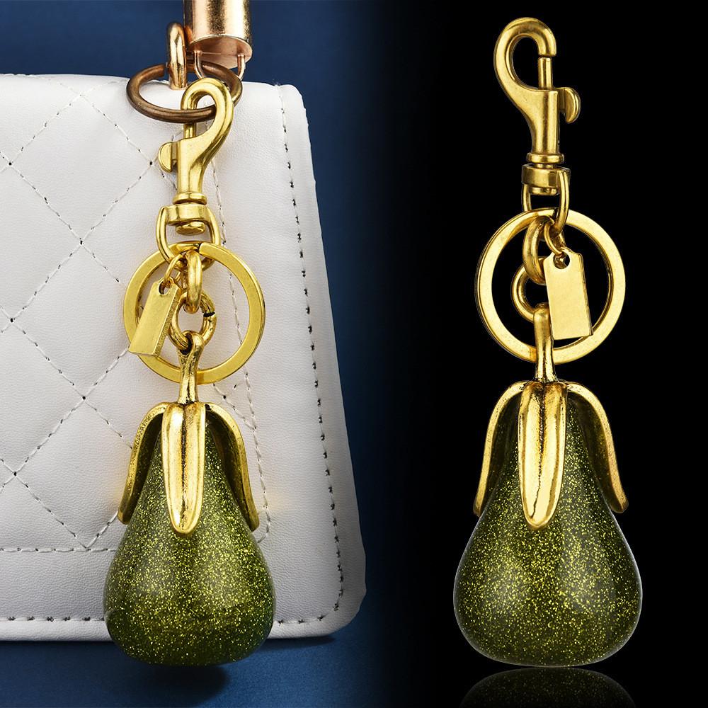 Cstyle Fruit Bag Charm With Electroplated Plastic Resin For Womens Handbags