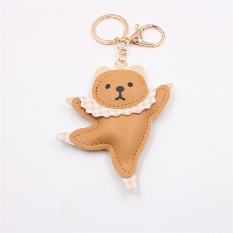 Ballet Dancing Bear Keychain Playful Ballet Bear Keychain Pendant Accessory for Adding Charm To Your Style