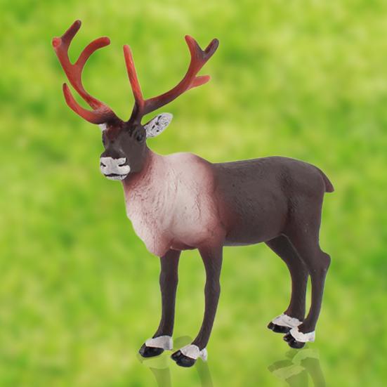 Animal Figurine Durable Cognitive Competence Educational Toy Desk Decoration Christmas Elk Reindeer Sculpture for Kids