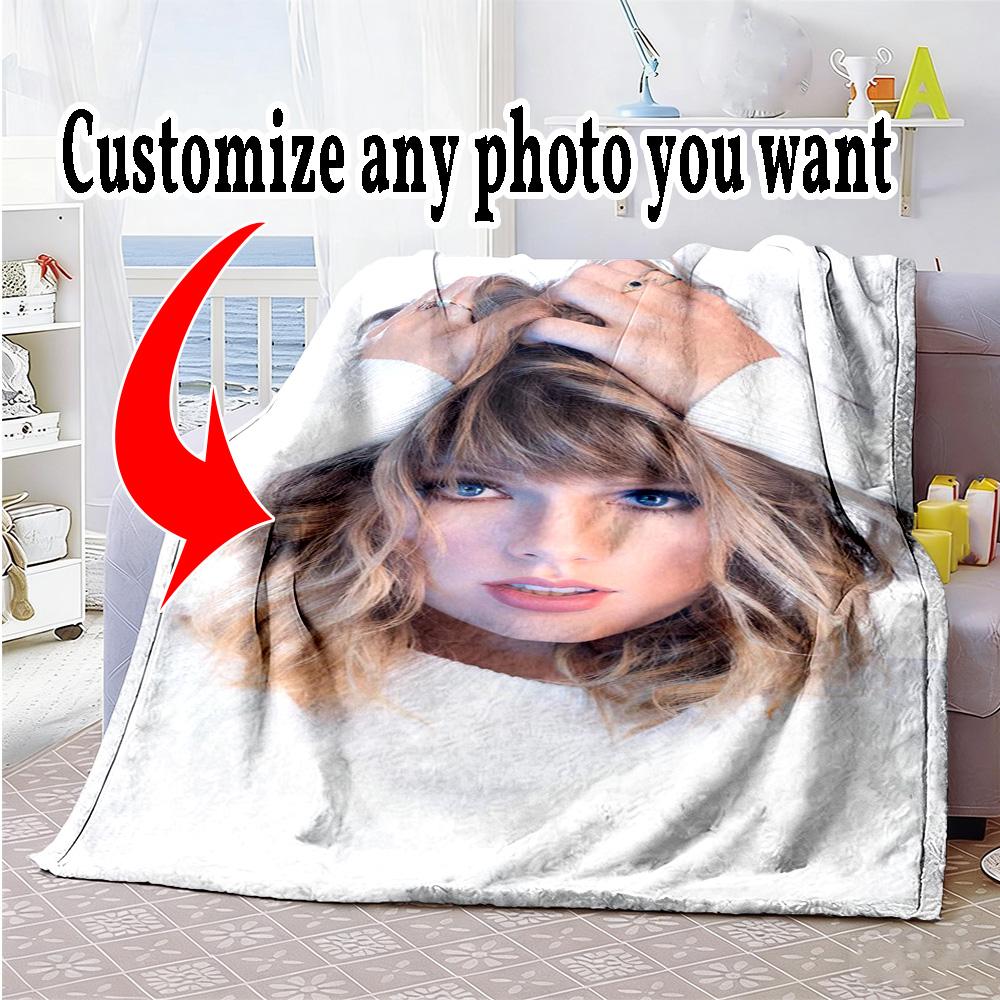 Customize Picture Customize Your Photo Blanket Multi-purpose Customizable Blanket Durable Comfort Throw For Home Decor Office Chair Sofa Chair