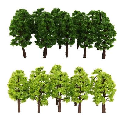 12 Stück 50mm Modellbäume Mikro-Landschaft Dekor Maßstab Architekturmodell Eisenbahnanlage Baum Gebäude DIY Ature Spielzeug Dekoration