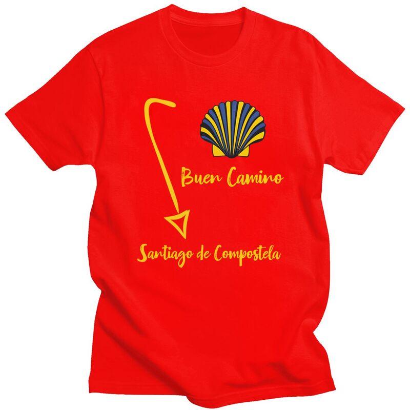 

Custom Buen Camino De Santiago Tshirts for Men Short Sleeve Casual T Shirt El Camino Way Tshirt 100 Cotton Tees Gift S