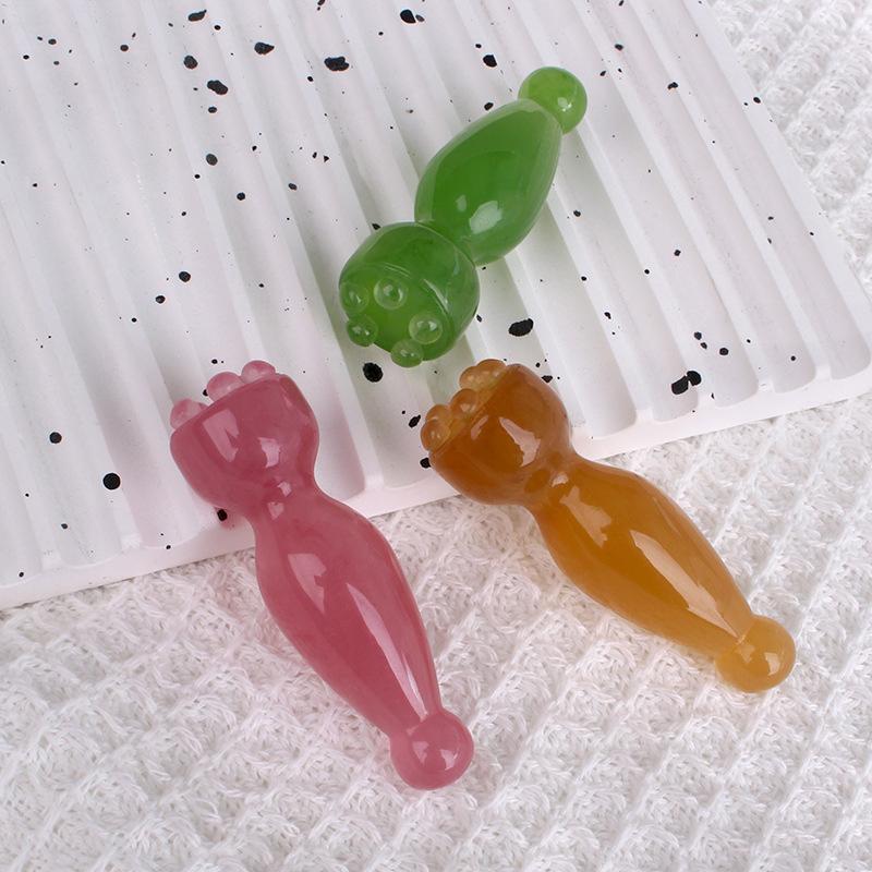Smooth Face Massage Tools Resin Gua Sha Face Skin Care Massage Sticks Lotus Seedpod Shape Massager Facial Physiotherapy Tool