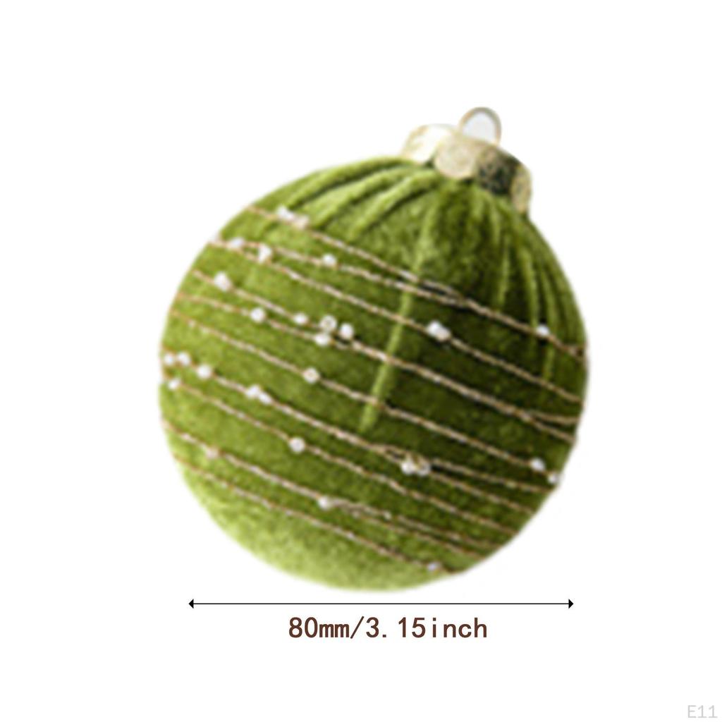 4 Stück Samt Weihnachtskugel Ornamente Baum DIY Heimdeko Weihnachtsdekorationen