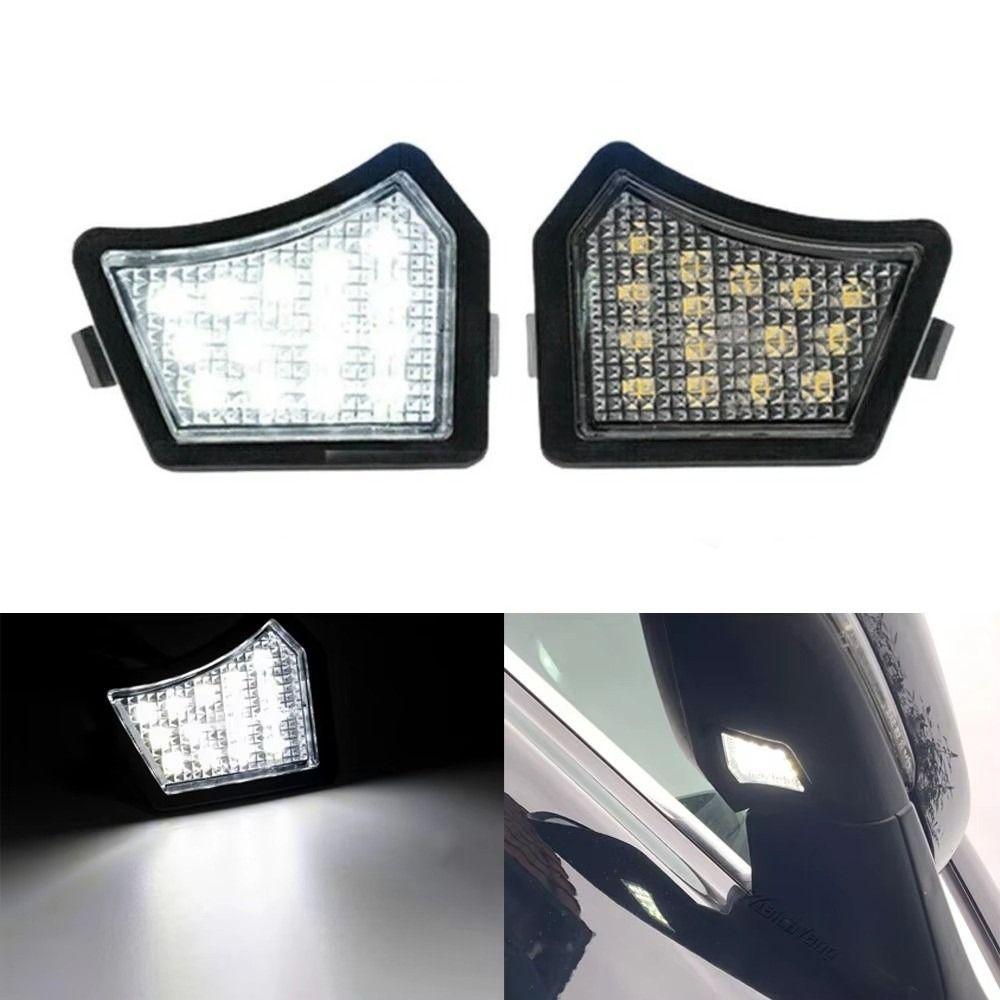 2Pcs LED LED Welcome Lamp for Suitable for Volvo S60 S80 V50 V70 XC70 XC90 Jaguar XJ Side Mirror