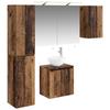 Bathroom Cabinet Set 5 Pcs Reclaimed Wood Look 50 X 14.5 X 70 Cm