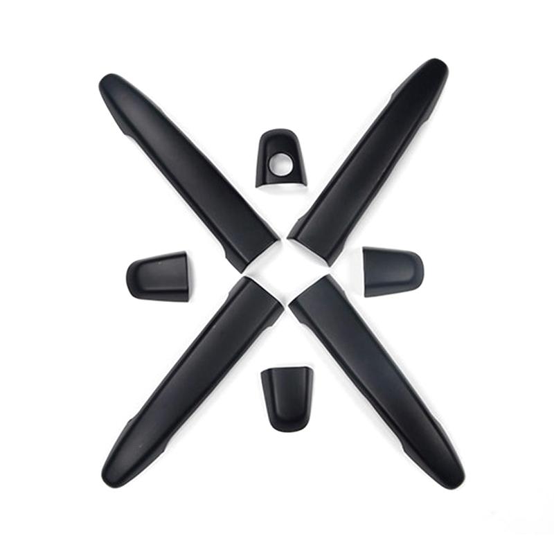 1 Set Car Side Exterior Door Handle Cover Trim Matte Black Fit for Toyota 4Runner SUV 2009 2008 2007 2006 2005 2004 2003
