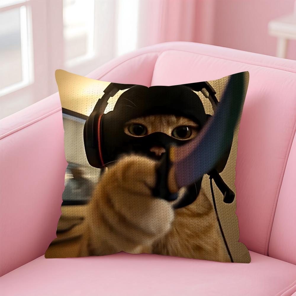 Game CCounterStrike Cushion Cover Natural Linen Pillow Case DoubleSided Print Decorative Sofa Pillowcase Home Decor Gift