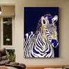 Modern Abstract Canvas Painting Interior Gold Foil Horse Zebra Animals Poster And Prints Wall Pictures For Living Room Decor