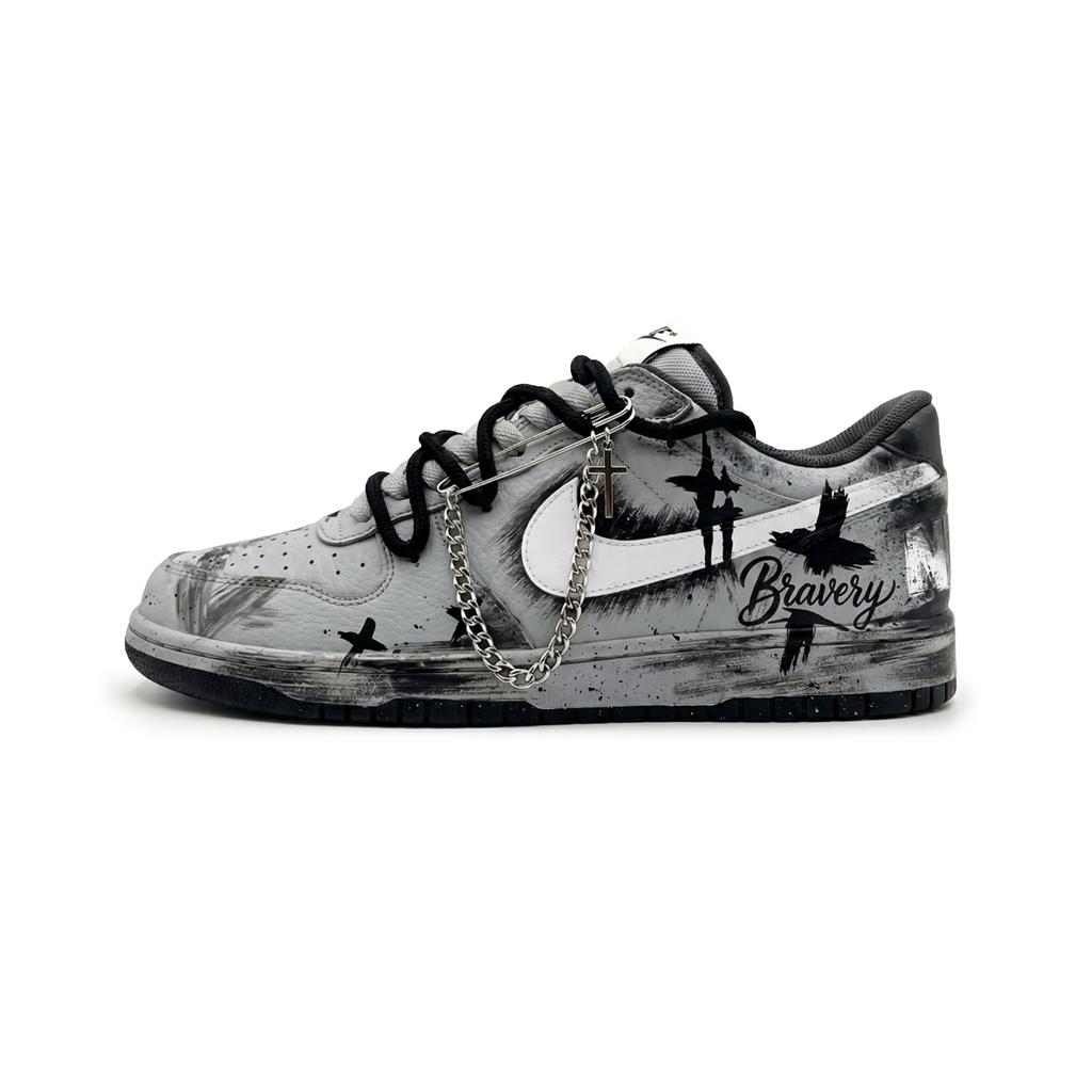Nike Big Universe Exploration, Cloudy Sky Wasteland Slip Resistant Abrasion Resistant Low Top Skateboard Shoes Men's 355152-106(Team1007--S-BOX)