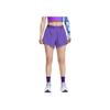Saucony Letter Jacquard Running Training Elastic Sports Shorts Women shorts Ocean-Purple SC1230231A-PP05