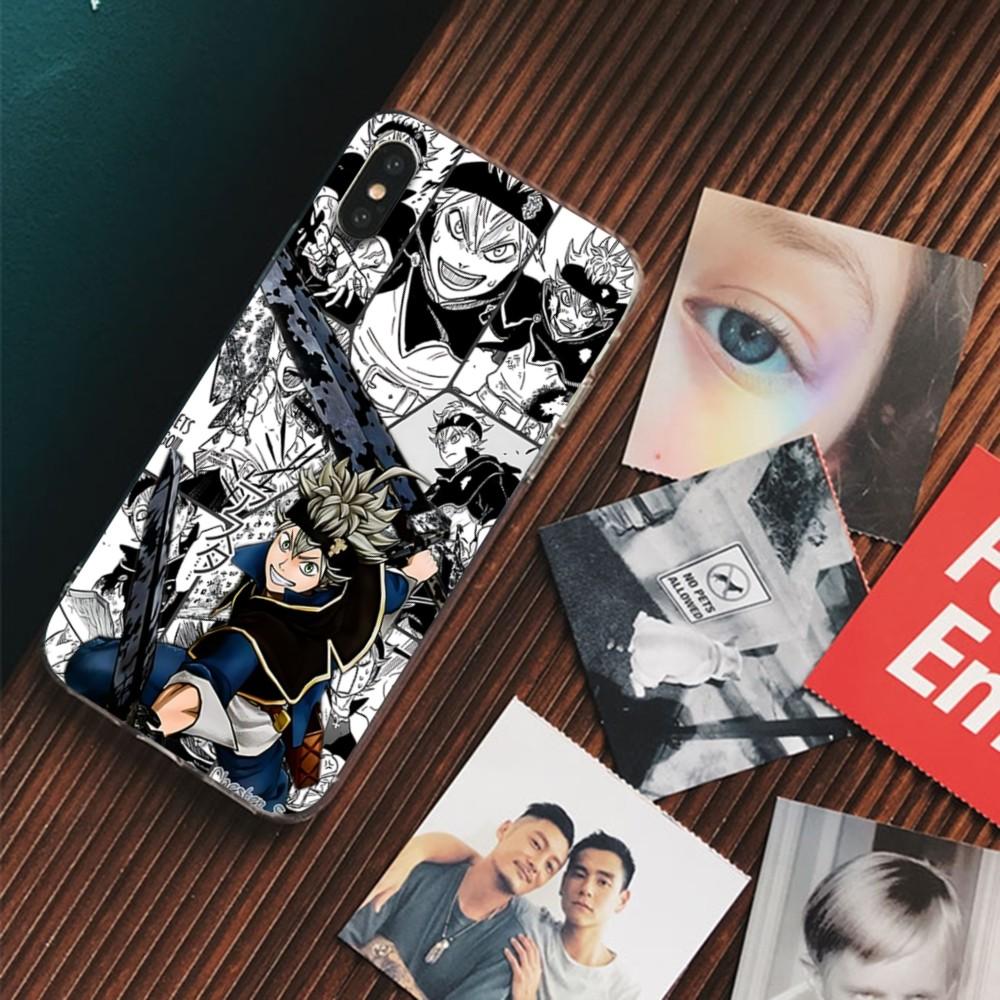 Black Clover Phone Case For IPhone 16 15 14 13 12 Mini 11 Pro XS Max X XR SE 6 7 8 Plus Soft Silicone Cover