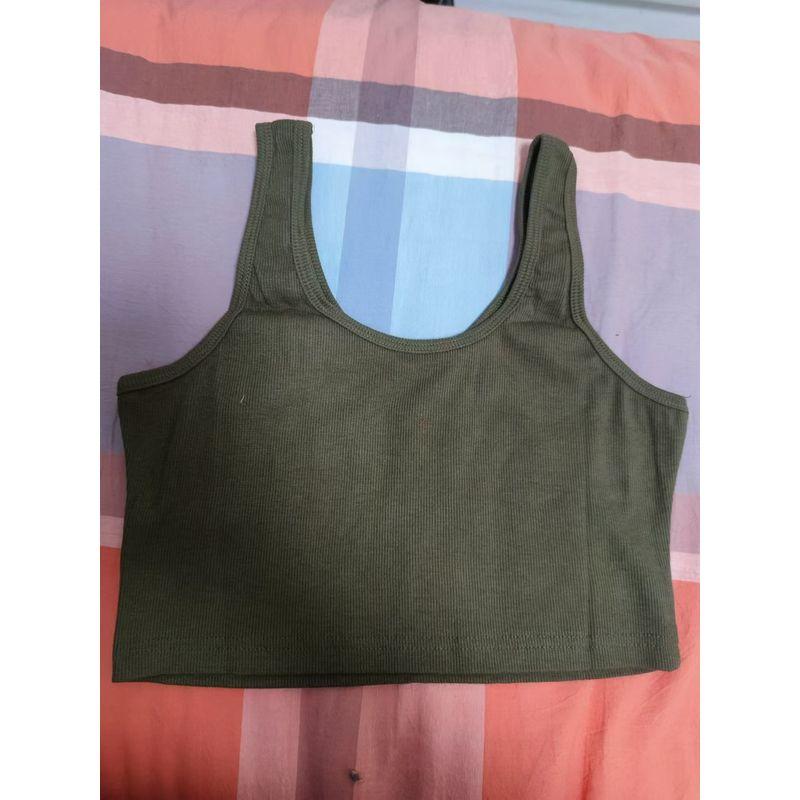 Beauty Back Cotton Slim Fit Pullover Midriff Outfit Export Small Sling