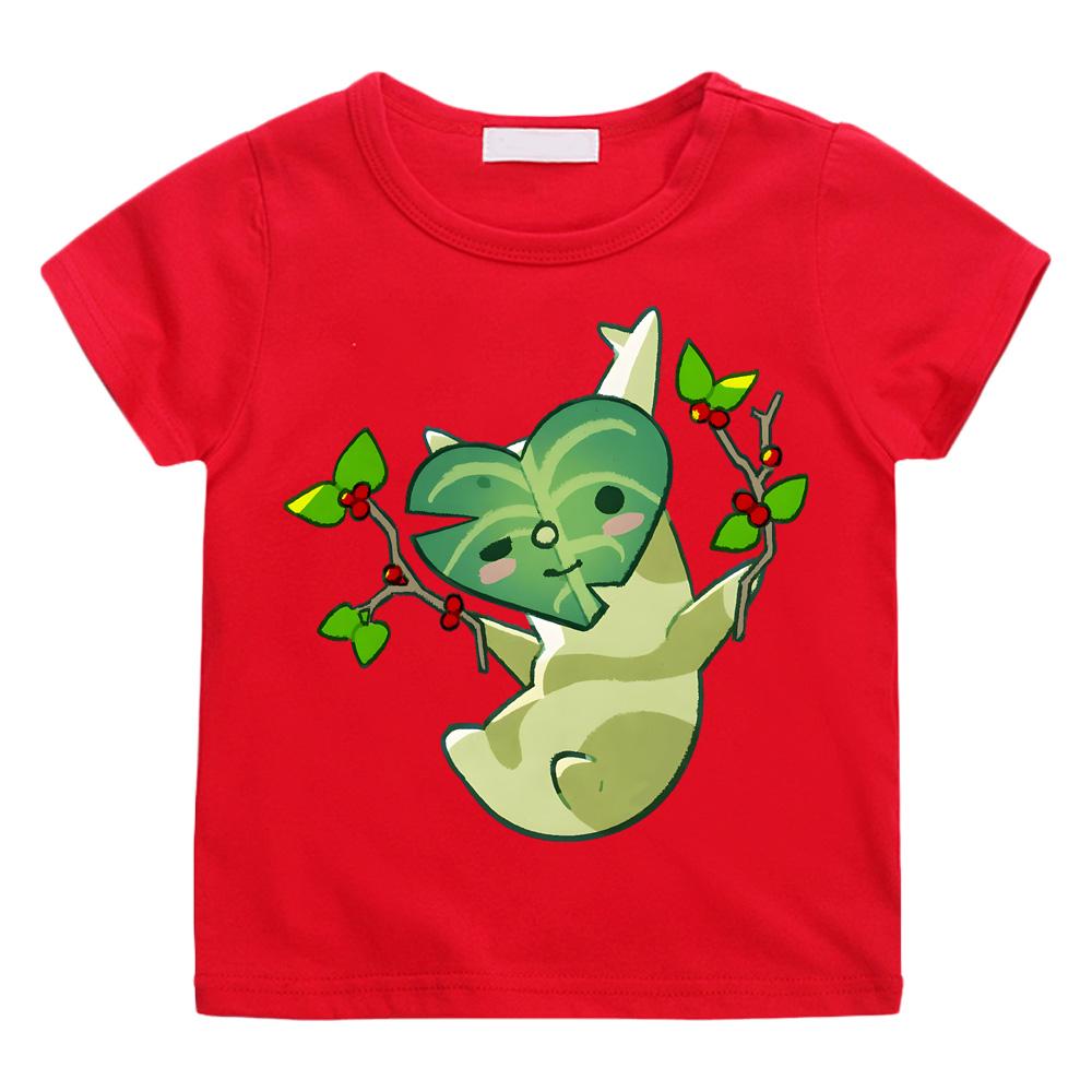 

Korok BOTW Kawaii Cotton T-shirts 2026new style High Quality Short Sleeve BoysGirls Children T Shirt Graphic Printing Camisetas 14T червоний