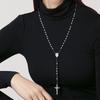 ChainsPro Y-shaped Long Necklace for Women, Cross, Crucifix, Virgin Mary, Miraculous Medal, Rosary Accessory