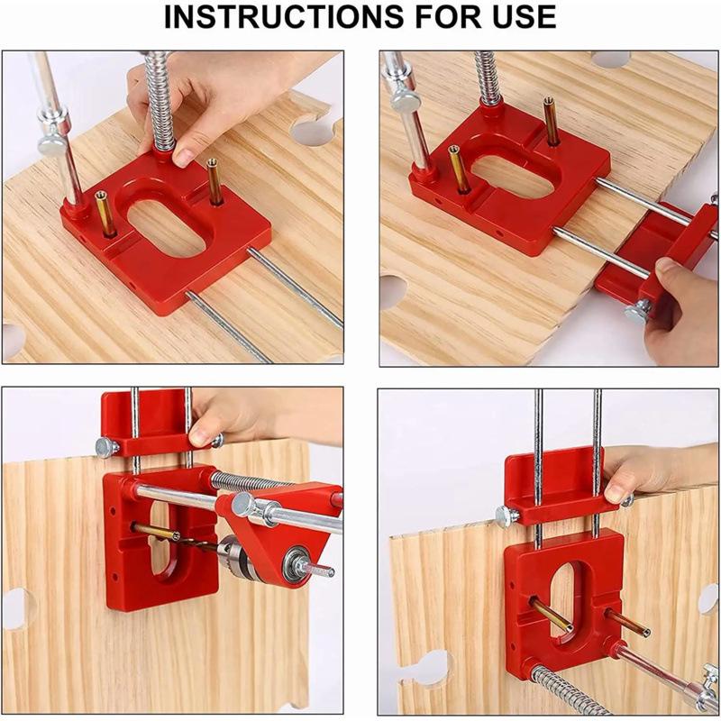 Portable Woodpecker Precision Hole Drilling Locator for Woodworking