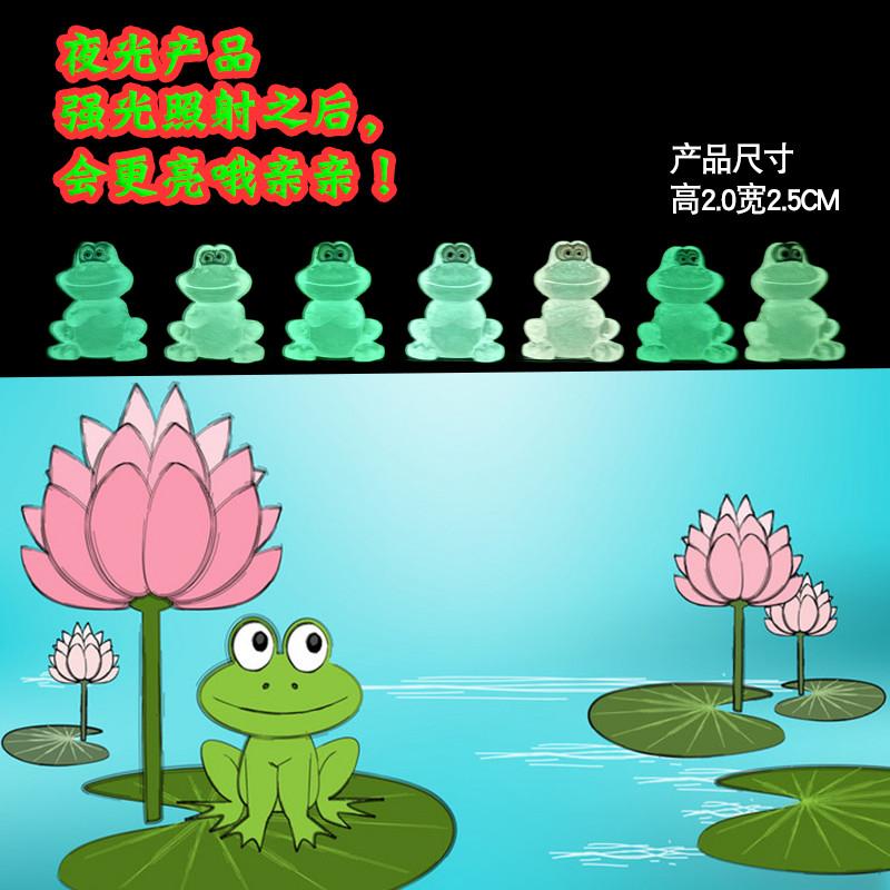 10 Stück/Los Mini Leuchtende Frosch Tier Miniaturen Mini Figur Leuchtet im Dunkeln Feengarten Dekoration Moos Terrarium Mikrolandschaft
