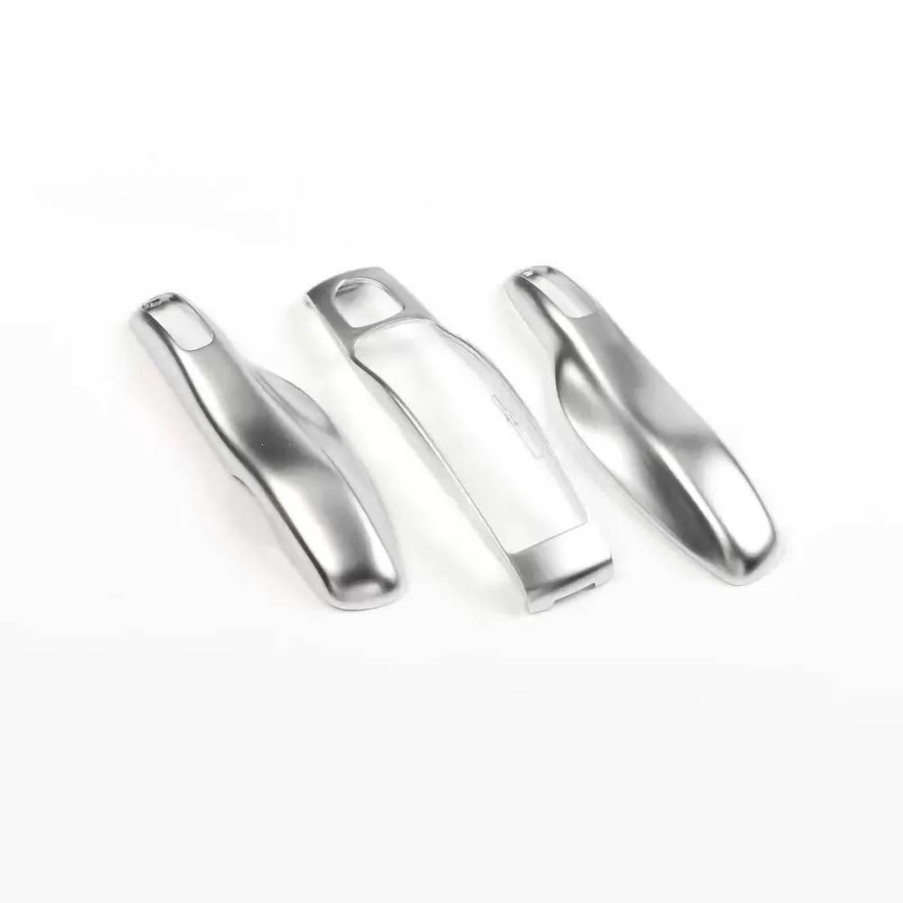 Autoschlüsselhülle Rhodium Silber Fernbedienung Schutzhülle für Porsche Panamera Macan Cayenne 911 718 Taycan Boxster Cayman