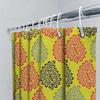 Brightly Colored Bath Shower Curtain Multicolored Floral Print Waterproof Fabric Bathroom Decor Set For Home Decoration (Yellow