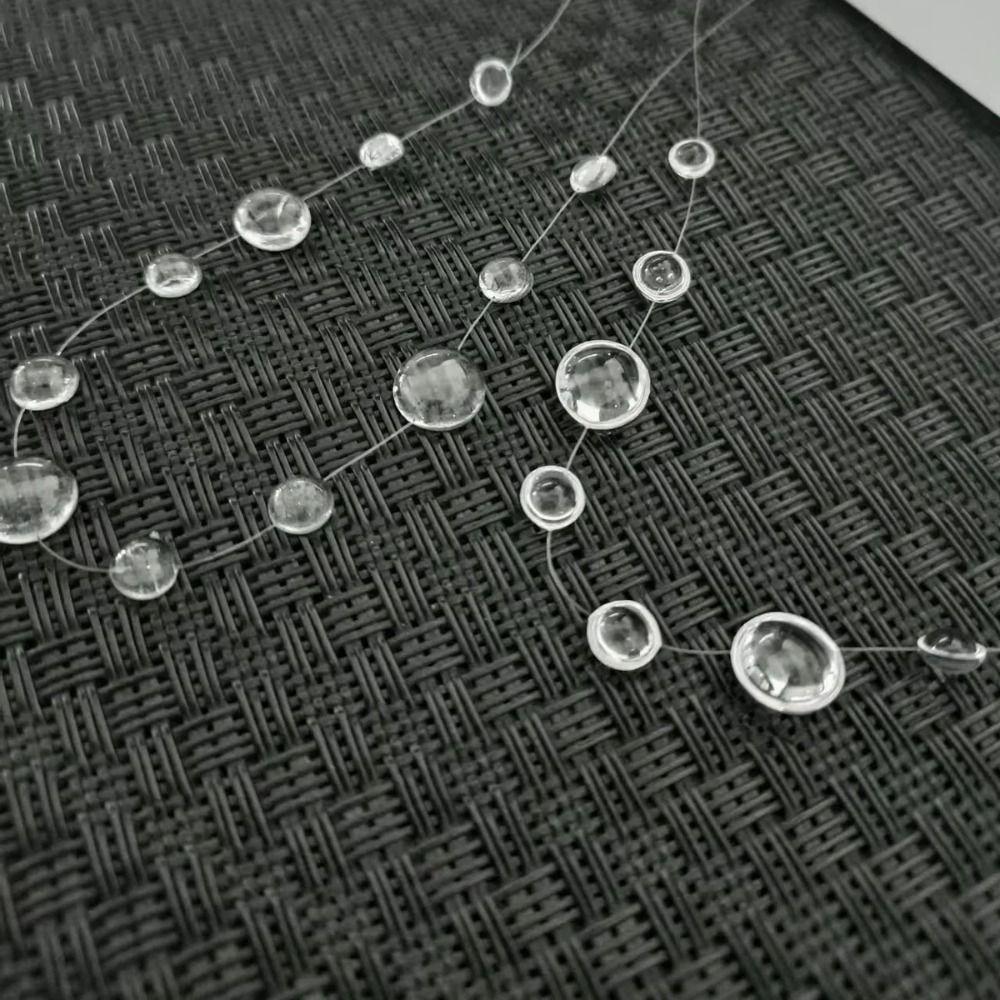Handmade Dewdrop Necklace Transparent Dew Rain Earrings Water Drop Earrings  for Women Teen Girls