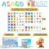 Magnetic Blocks ABC 123 Alphabet Colorful Printed, Building Blocks for Toddler 1-3, Magnet Cubes Sensory Toys, Preschool Early Learning