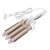 Three Barrel Curling Iron Salon Hairstyling Waver Hair Crimper Hairdressing Tool 25mm 110‑240VUS