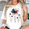 USA 250th Anniversary Floral 1776–2026 Patriotic Wildflow T-Shirt