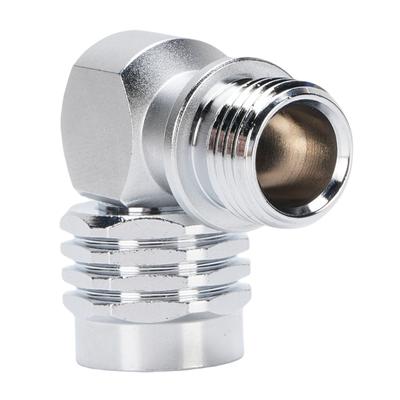 Scuba Diving 90 Degree Adapter Brass Chrome Plated Portable Second Stage Regulator Adapter for Underwater Diving