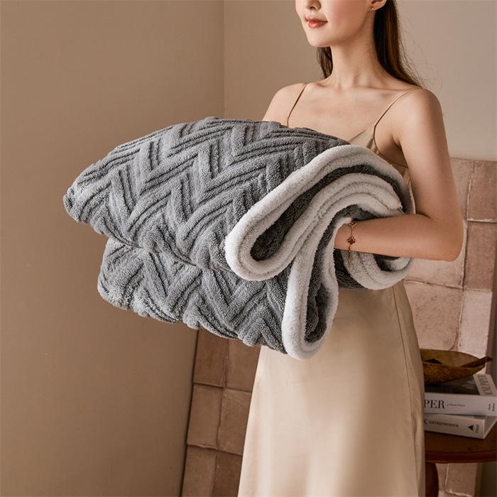 2025 dreilagige Jacquard-Decke - Taft-Samt & Shu-Baumwolle, beidseitig