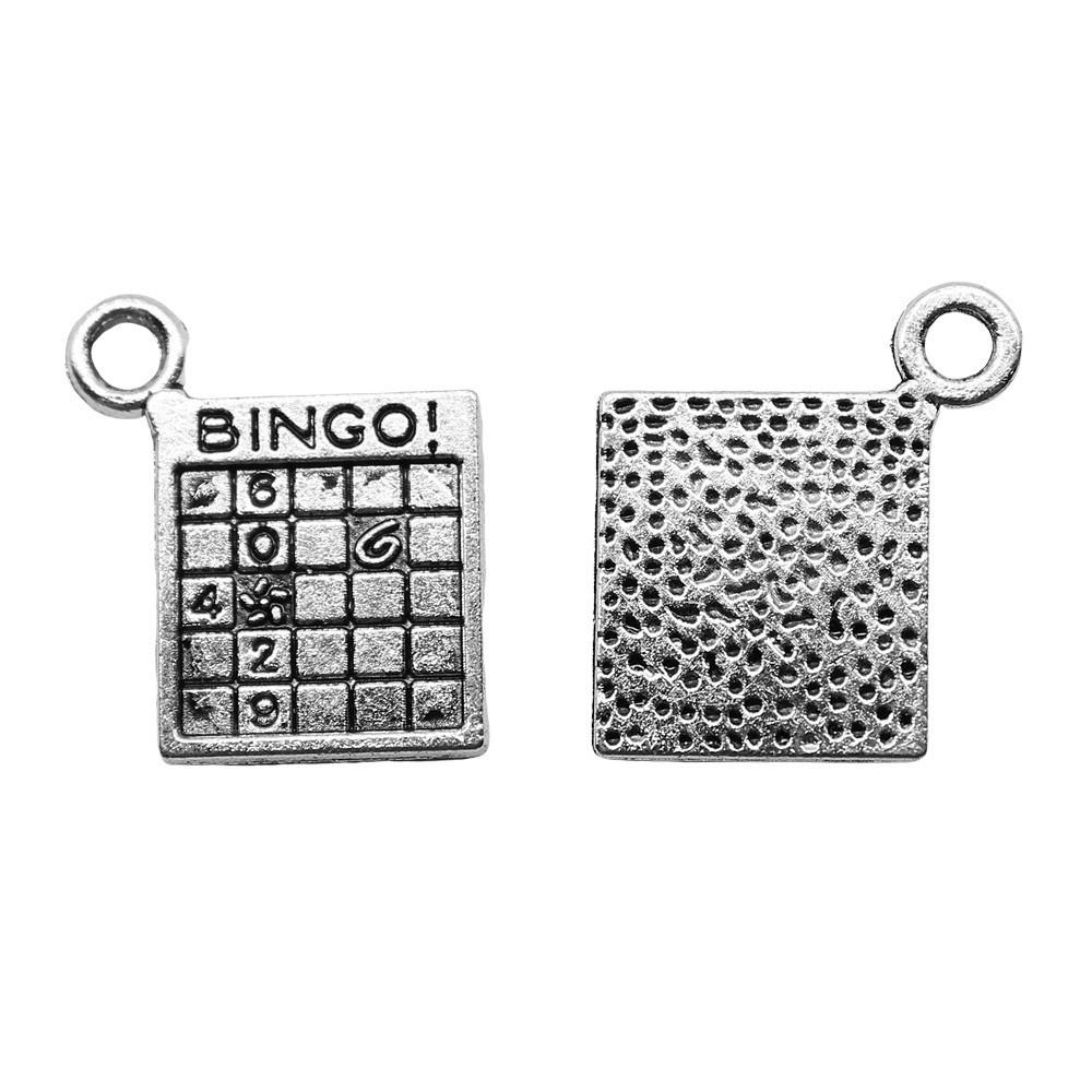 

Playing Cards Charms Puzzles Pendants For Poker Game Themed Jewelry A19-10pcs-15x17mm