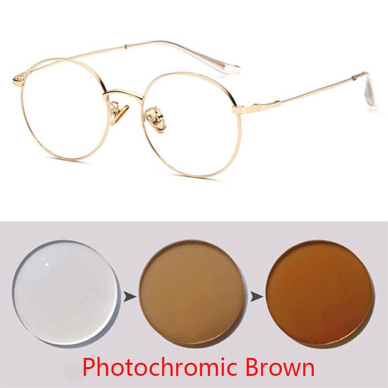 Women Men Round Finished Myopia Eyeglasses Anti Blue Light Short Sight Spectacles Diopter -0.5 -0.75 -1.0 -1.25 -1.5 -2.0 To -8.0