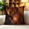 BBurning Spice Cookie Fiery Beast Cookie Run Kingdom  Pillow Case Square DoubleSided Sofa Cushion Cover Bedroom Bedside Pillow