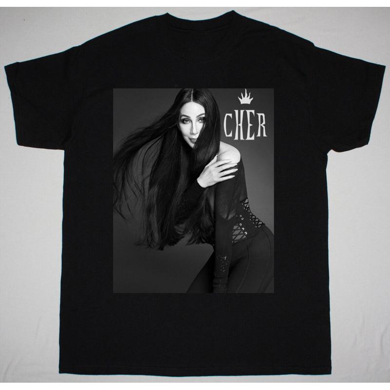 Cher Singer Signature Black All Size S 345XL T Shirt FV47