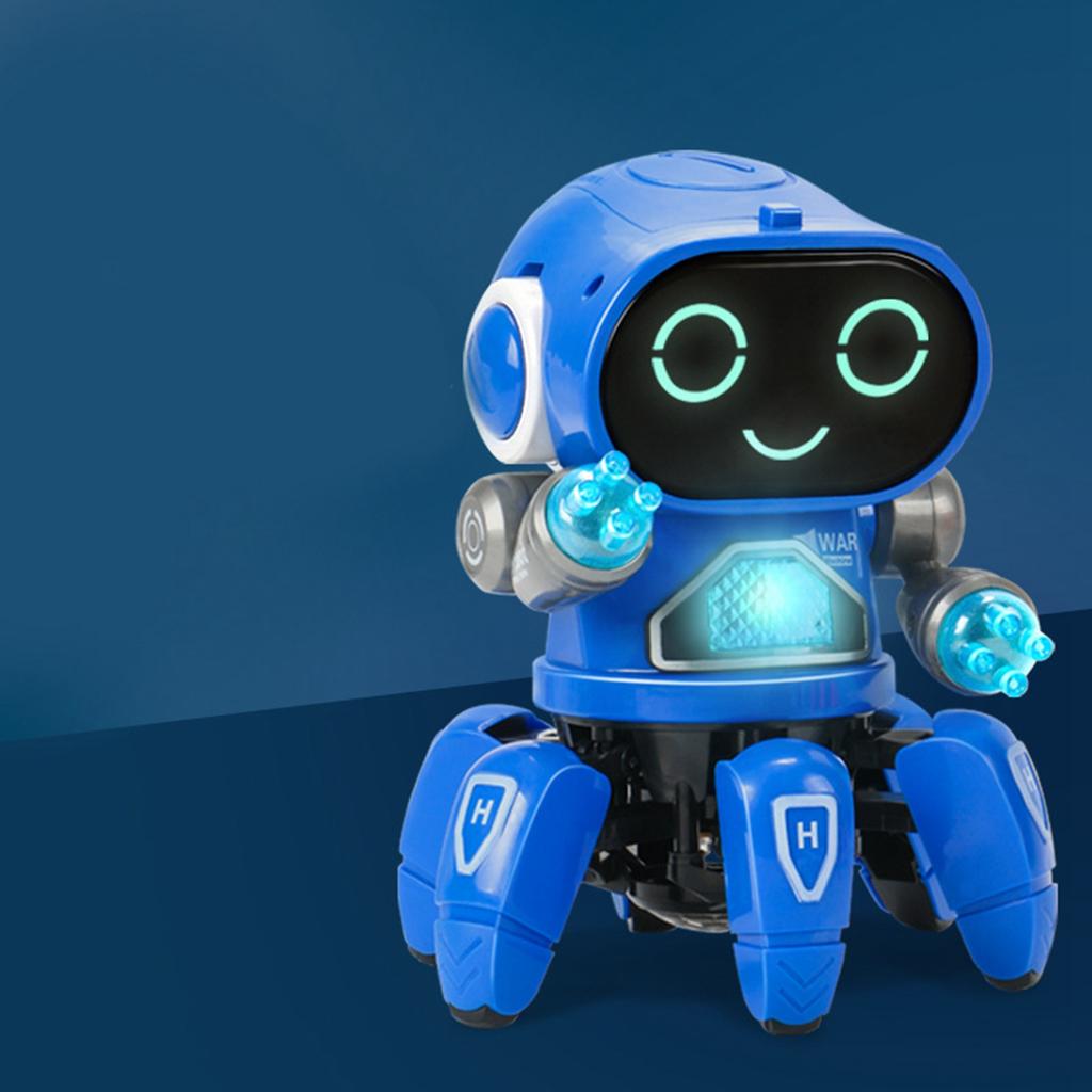Children Robot Electric Robot Robot Six Claws Plastic Intelligent Dancing Singing Light Electric Robot for Boys