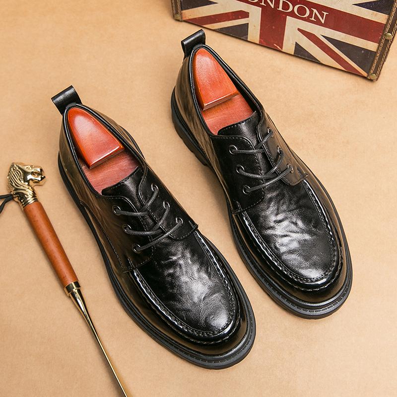 Pantofi Casual Dermis Versiune Coreeană pentru Bărbați, Confortabili pentru Condus, Pantofi Formale de Birou, Marcă de Modă, Pantofi Confortabili din Piele, Pantofi de Nuntă