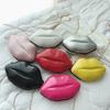 Women Lip Shape Plastic Party Evening Purse with Chain Small Coin Bag Phone Pouches Candy Color Shoulder Crossbody Bag