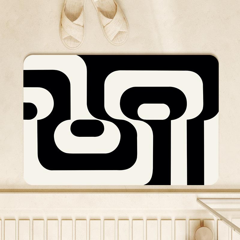Simple Wind Diatom Mud Floor Mat Bathroom Anti-slip Mat Household Shower Room Toilet Water Absorption Mat