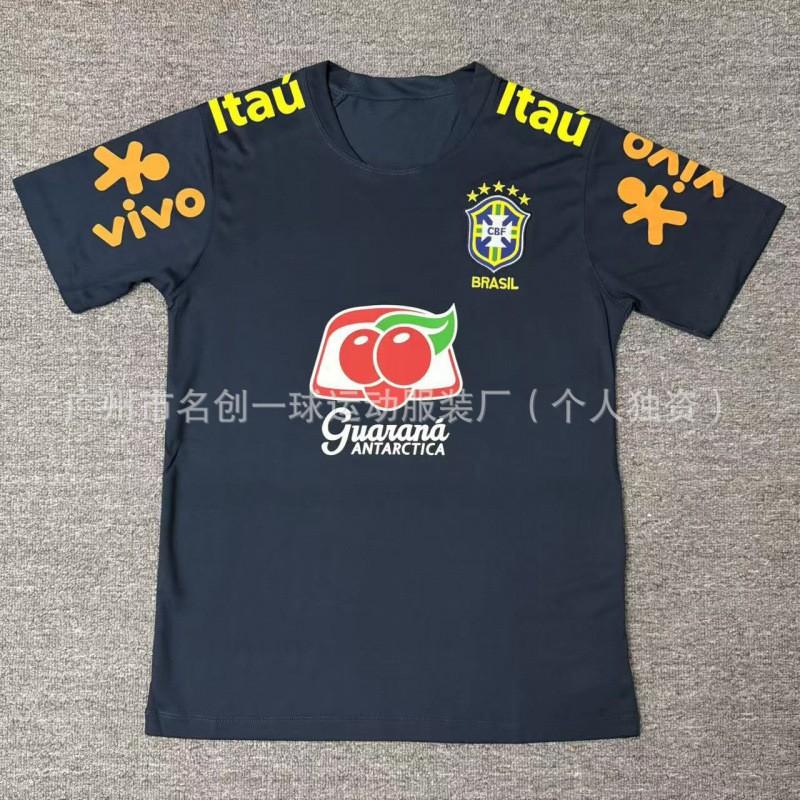 Brazil Training Football Jersey Fans Edition Short Sleeve Soccer Shirts Unisex Women
