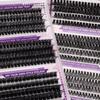 30D100D Dense Single Cluster False Eyelash Set 10-16Mm Curled Diy Segmented Eyelashes