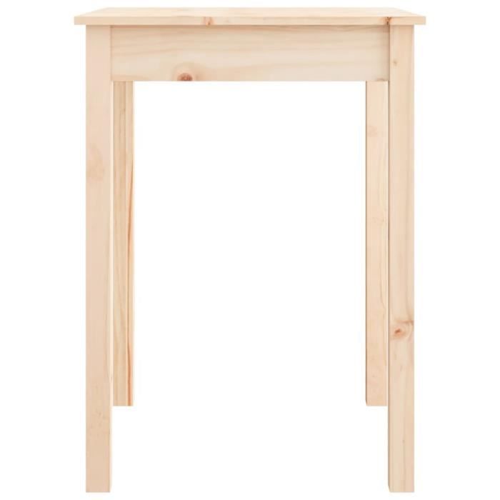 VidaXL Table à manger 55x55x75 cm Bois massif de pin 814254