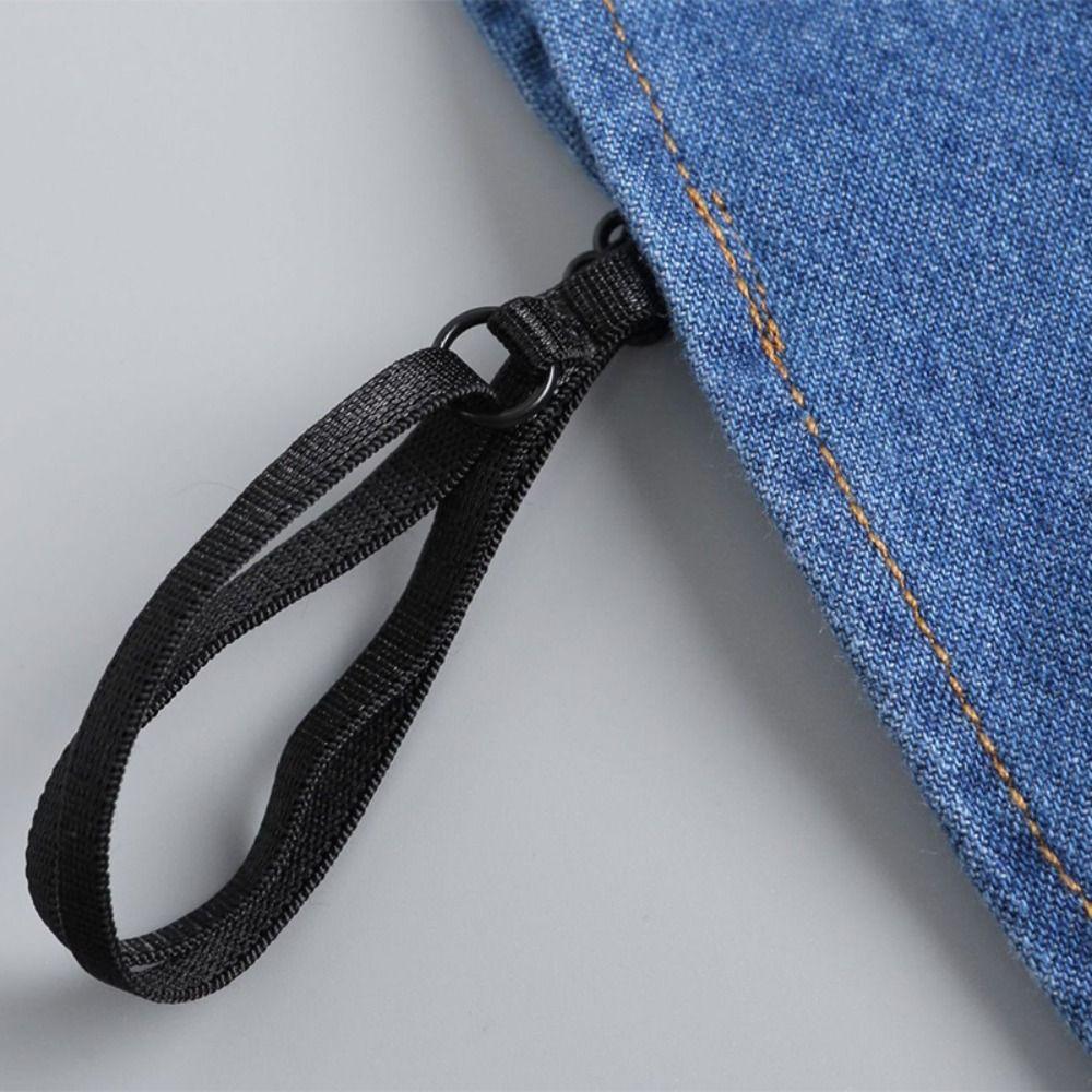 Black Lapel Half Shirt Detachable Adjustable Neckline Elegant Denim Fake Collar  Women