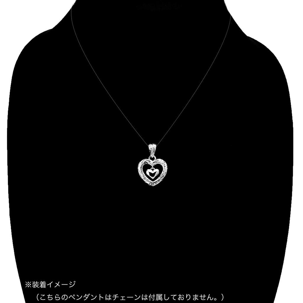 Leilani Hawaiianischer Schmuck Doppeltes Herz Silber Halskette Anhänger in Sterlingsilber (Keine Kette)