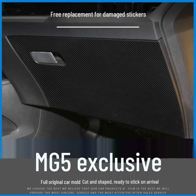 2021 MG5 Carbon Fiber Interior Anti-Kick Gear Shift & Console Sticker